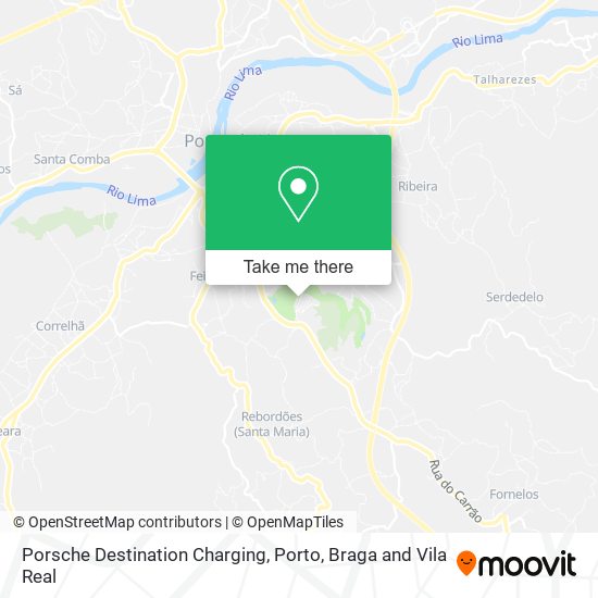 Porsche Destination Charging mapa