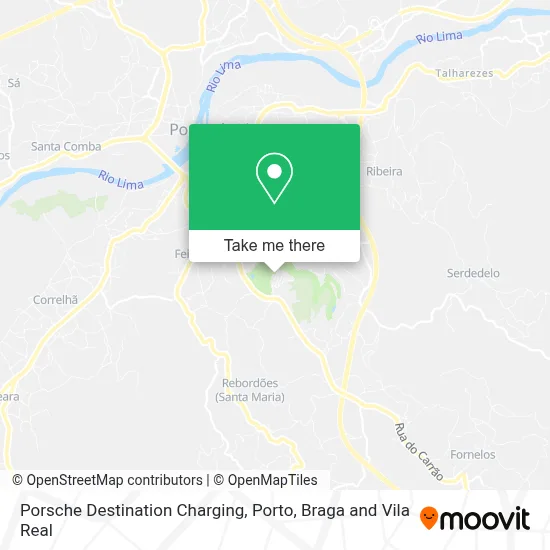 Porsche Destination Charging map