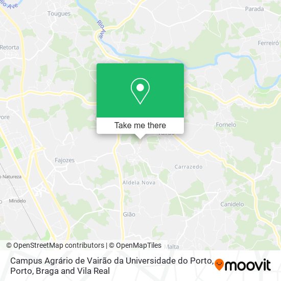 Campus Agrário de Vairão da Universidade do Porto map