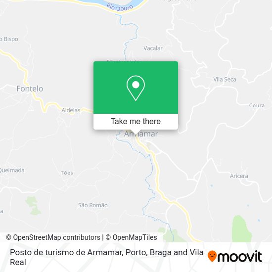 Posto de turismo de Armamar map