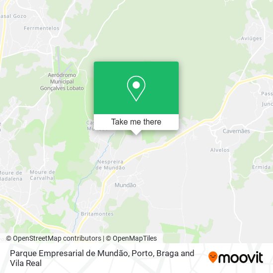 Parque Empresarial de Mundão mapa