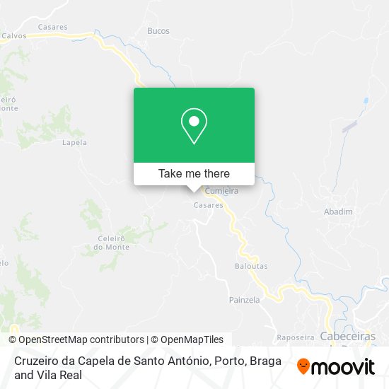 Cruzeiro da Capela de Santo António mapa