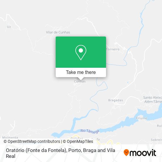 Oratório (Fonte da Fontela) mapa