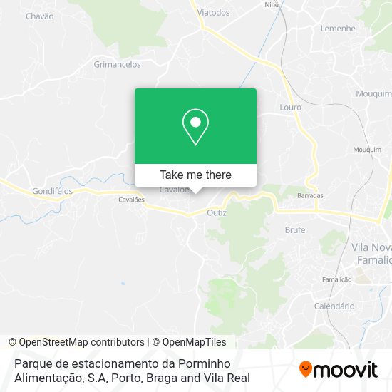 Parque de estacionamento da Porminho Alimentação, S.A map