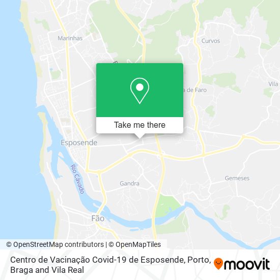 Centro de Vacinação Covid-19 de Esposende map
