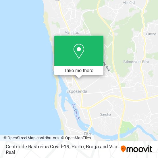 Centro de Rastreios Covid-19 mapa