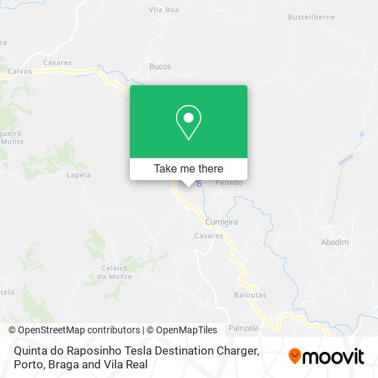 Quinta do Raposinho Tesla Destination Charger map