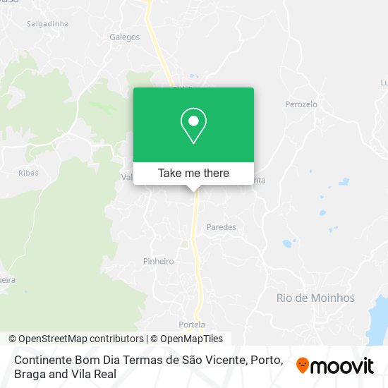 Continente Bom Dia Termas de São Vicente map