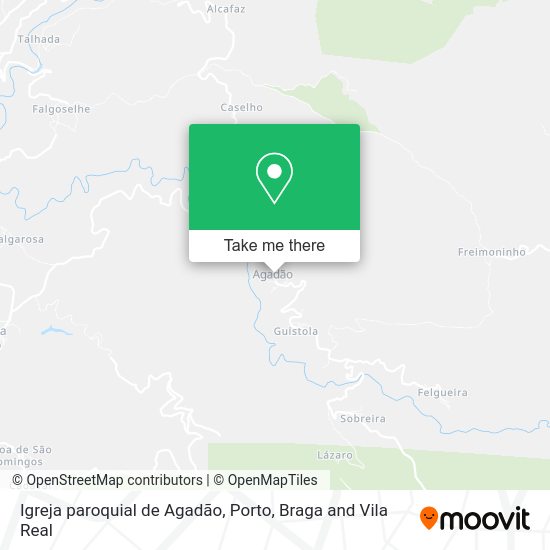 Igreja paroquial de Agadão mapa