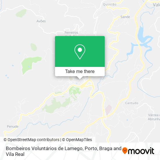 Bombeiros Voluntários de Lamego mapa