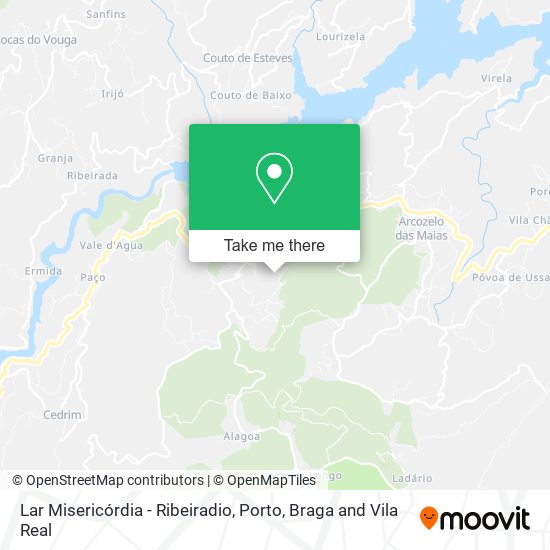 Lar Misericórdia - Ribeiradio mapa