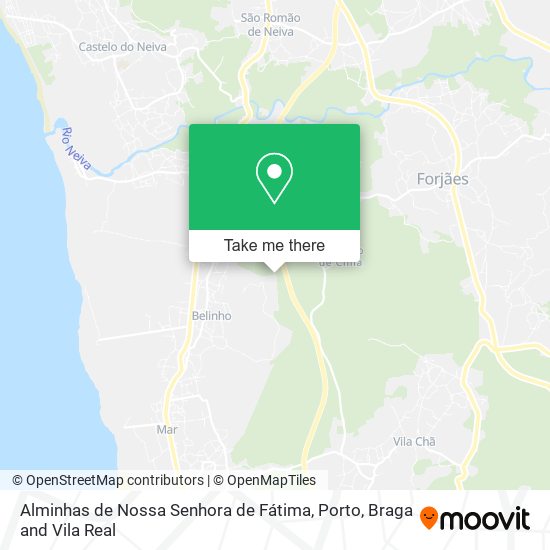 Alminhas de Nossa Senhora de Fátima mapa