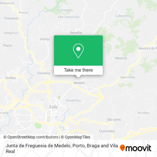Junta de Freguesia de Medelo mapa