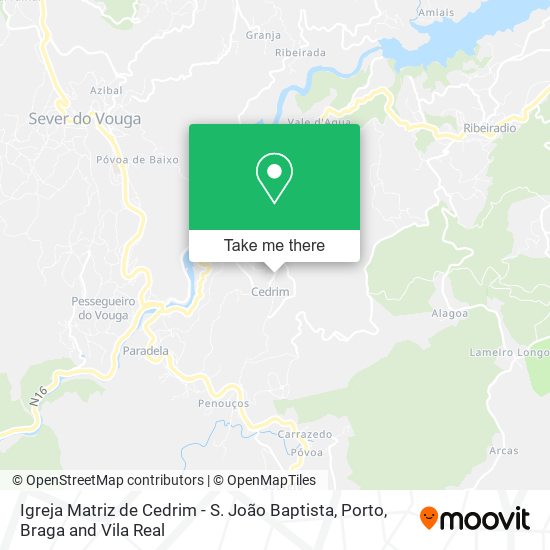Igreja Matriz de Cedrim - S. João Baptista mapa