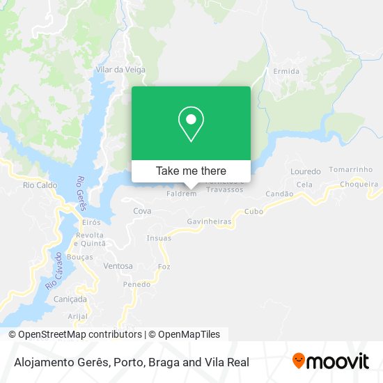 Alojamento Gerês mapa