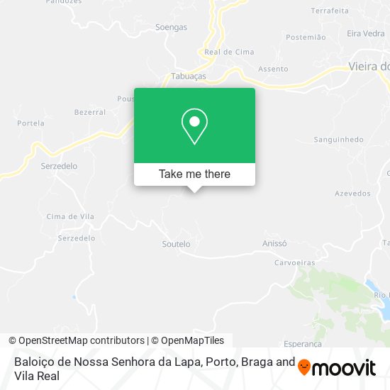 Baloiço de Nossa Senhora da Lapa mapa