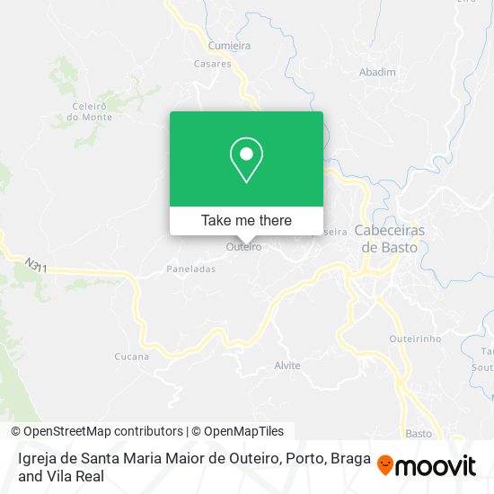 Igreja de Santa Maria Maior de Outeiro mapa