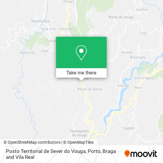 Posto Territorial de Sever do Vouga mapa