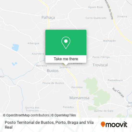 Posto Territorial de Bustos mapa