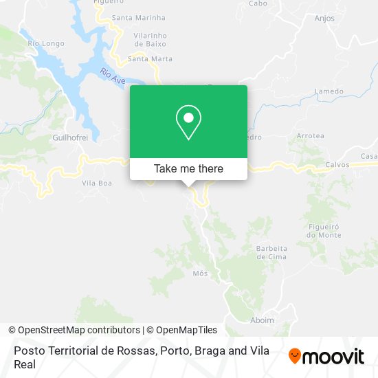 Posto Territorial de Rossas mapa