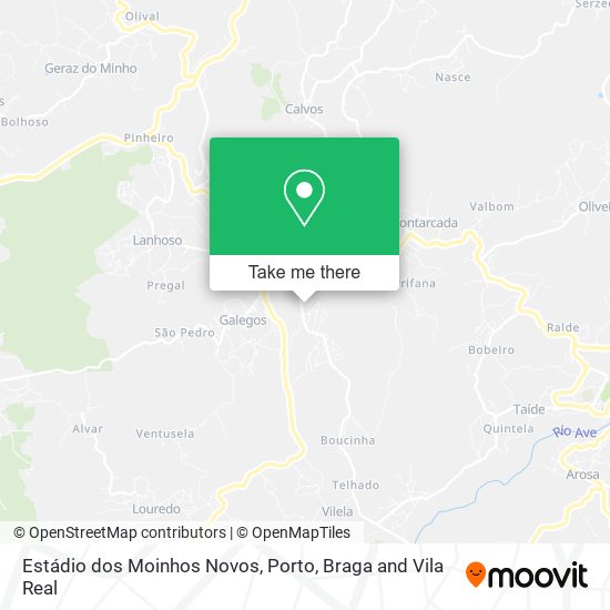 Estádio dos Moinhos Novos mapa