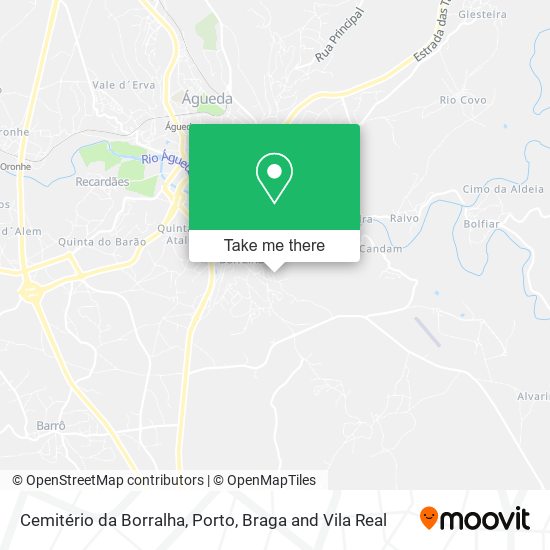 Cemitério da Borralha mapa