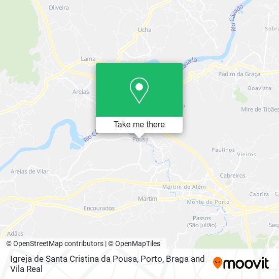 Igreja de Santa Cristina da Pousa mapa