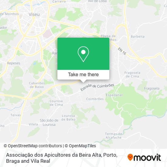 Associação dos Apicultores da Beira Alta map