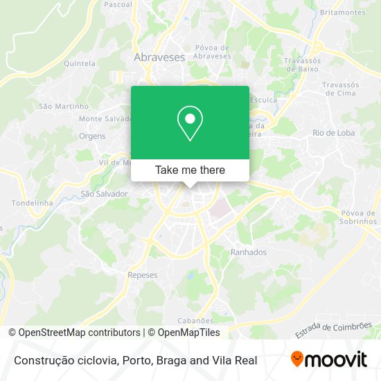 Construção ciclovia map