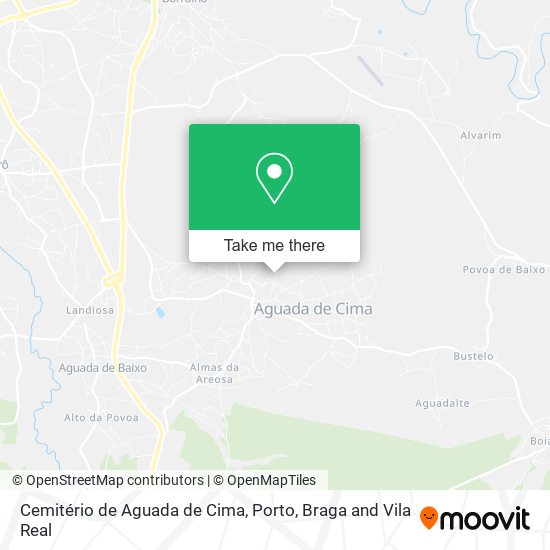 Cemitério de Aguada de Cima mapa
