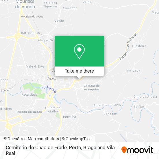 Cemitério do Chão de Frade mapa