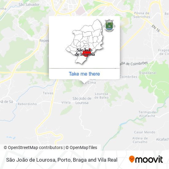 São João de Lourosa map