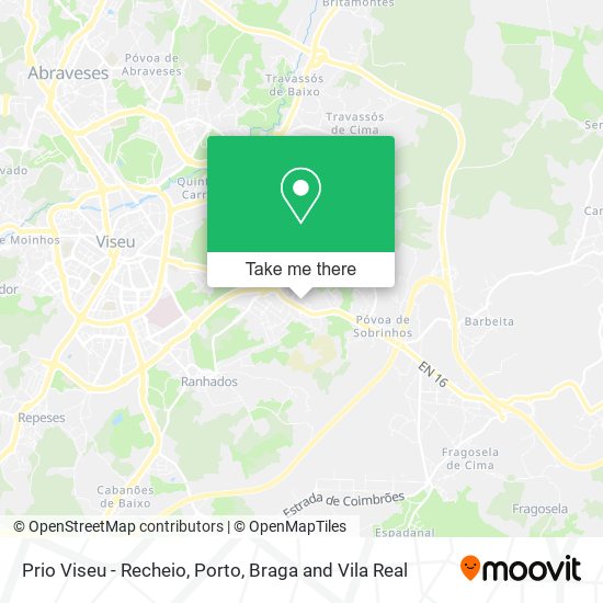 Prio Viseu - Recheio mapa