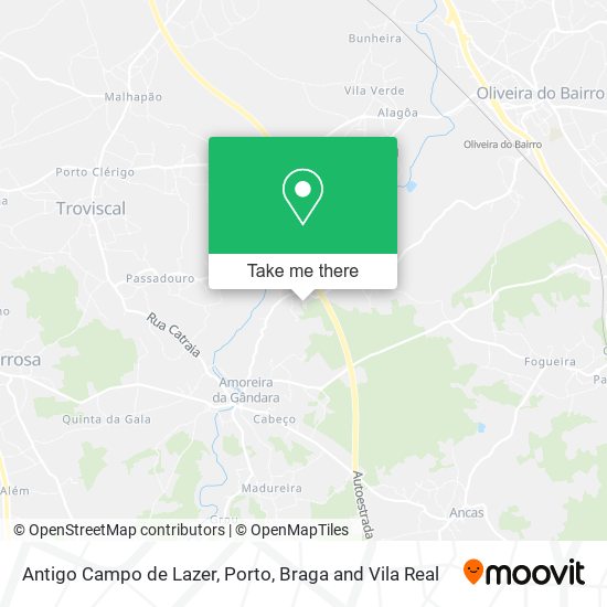 Antigo Campo de Lazer mapa