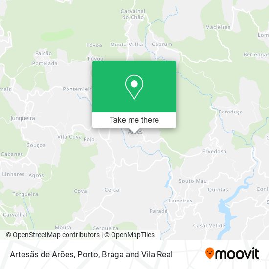 Artesãs de Arões mapa