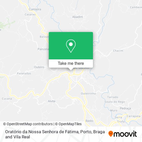 Oratório da Nossa Senhora de Fátima mapa