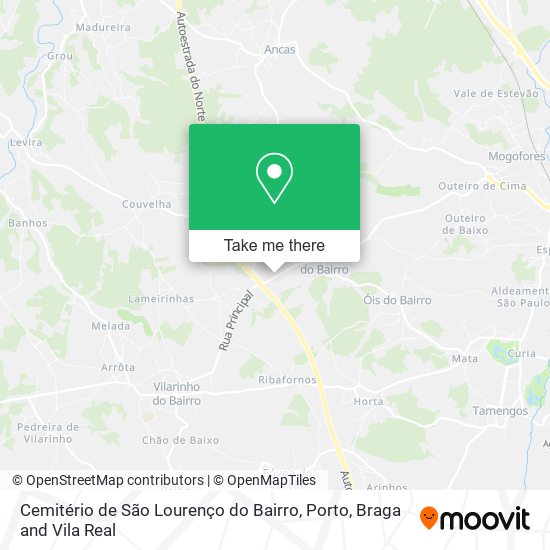 Cemitério de São Lourenço do Bairro map
