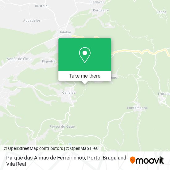Parque das Almas de Ferreirinhos map