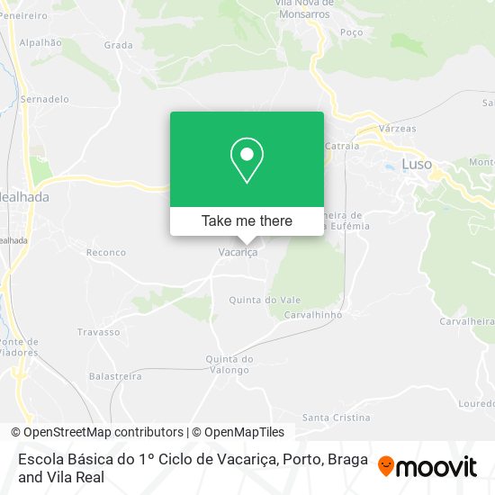 Escola Básica do 1º Ciclo de Vacariça mapa