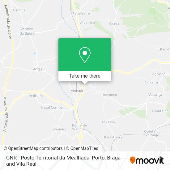 GNR - Posto Territorial da Mealhada map