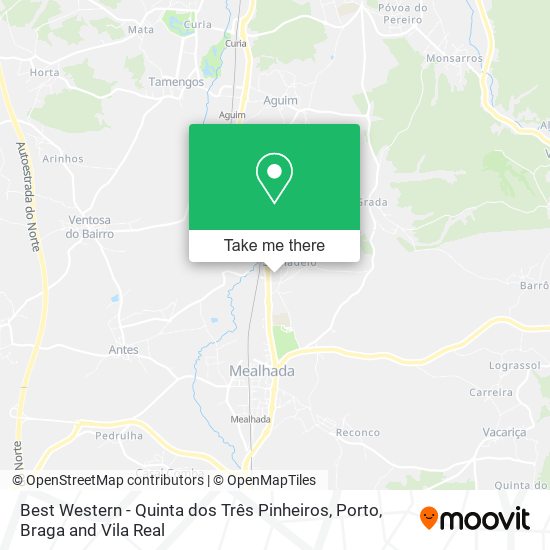 Best Western - Quinta dos Três Pinheiros mapa