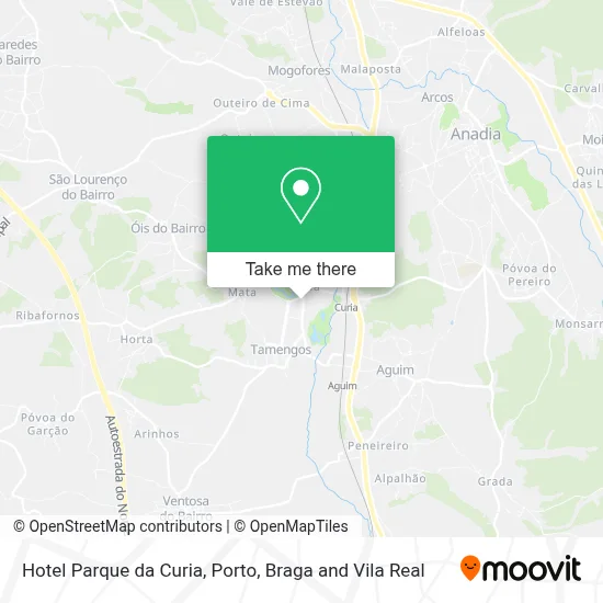 Hotel Parque da Curia map