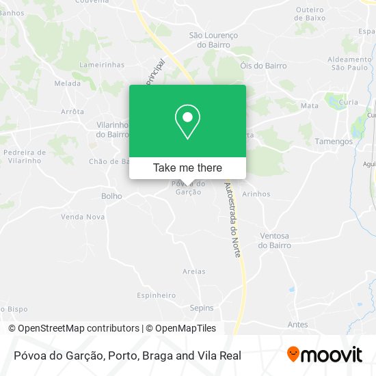 Póvoa do Garção mapa