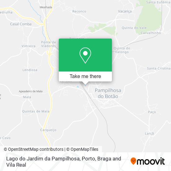Lago do Jardim da Pampilhosa mapa