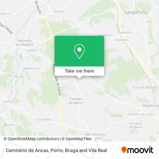 Cemitério de Ancas mapa
