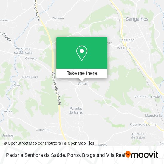 Padaria Senhora da Saúde mapa