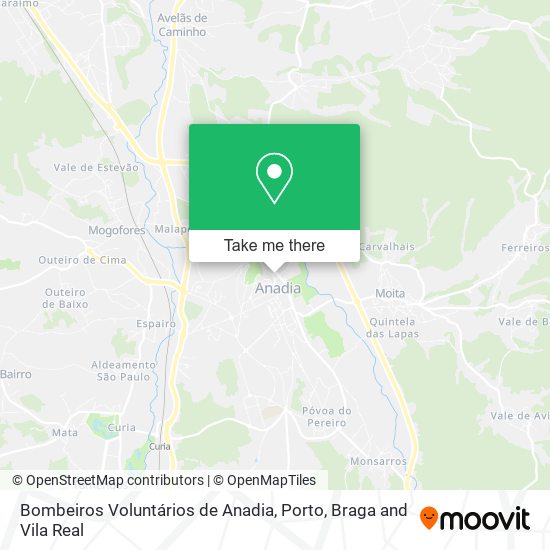 Bombeiros Voluntários de Anadia map