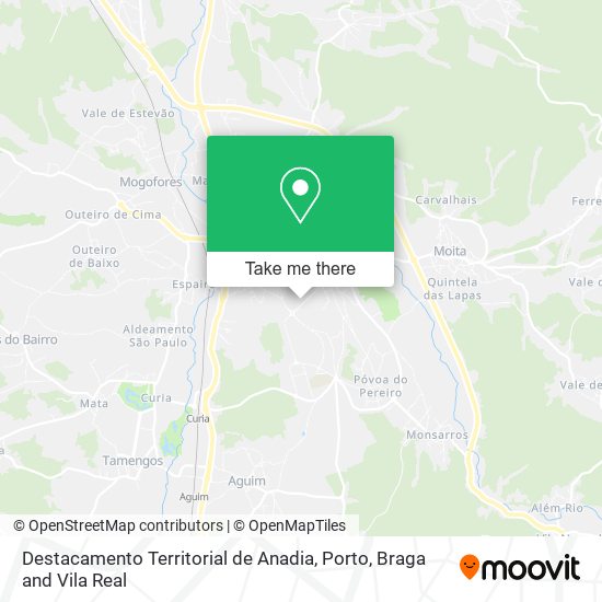 Destacamento Territorial de Anadia mapa