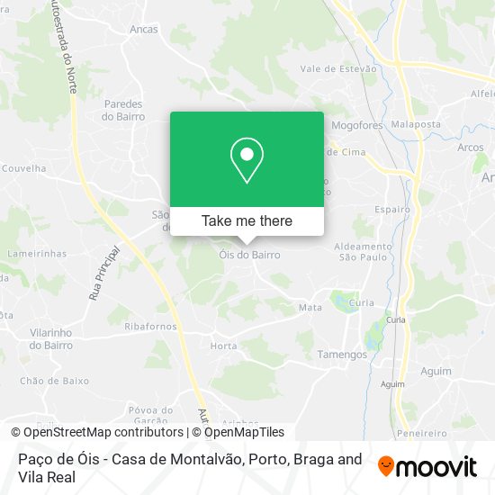 Paço de Óis - Casa de Montalvão mapa