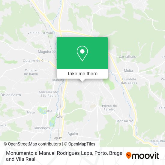 Monumento a Manuel Rodrigues Lapa mapa